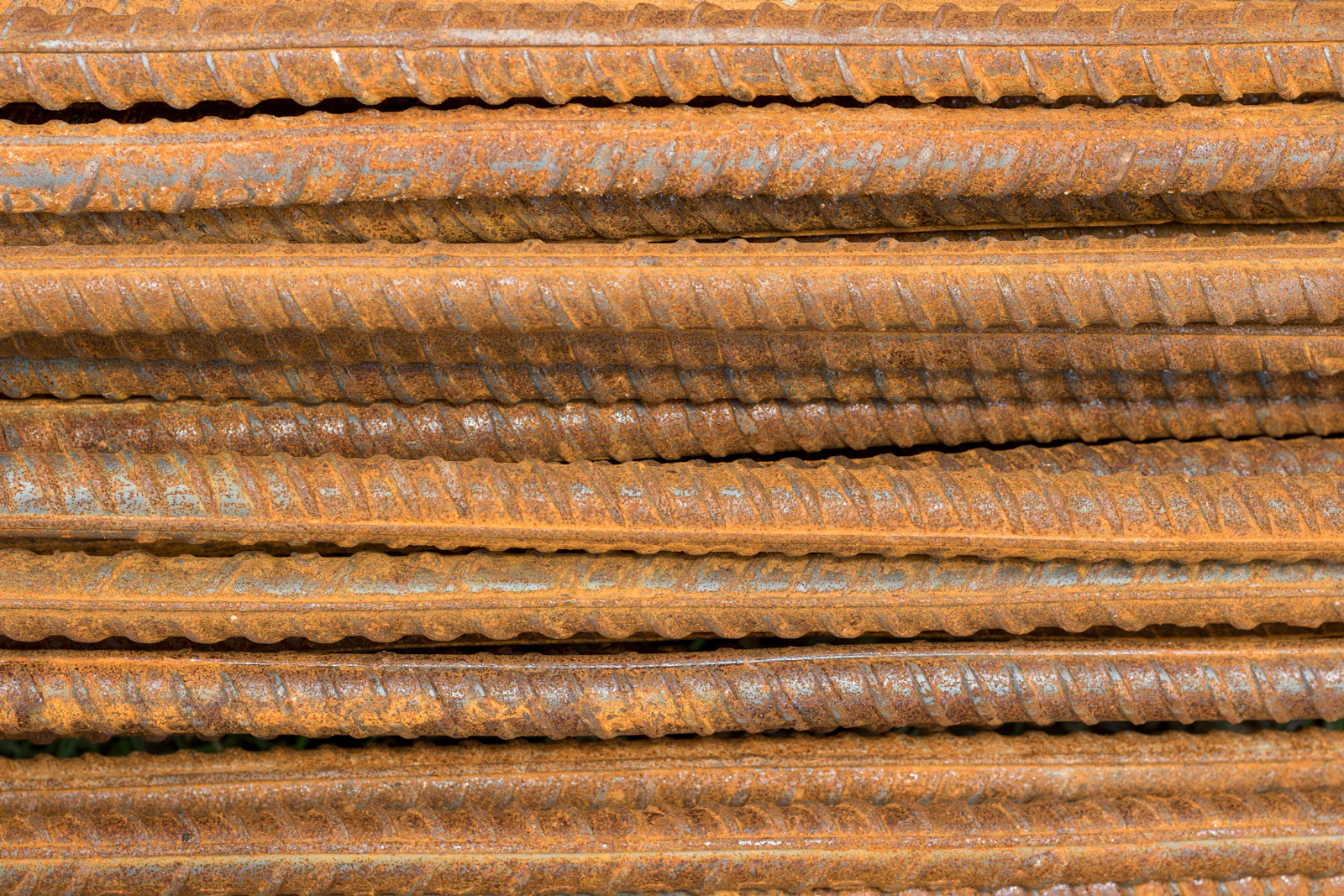 Stack of TMT steel bars