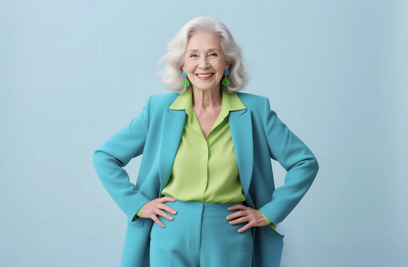 Mujer elegante y segura de sí misma