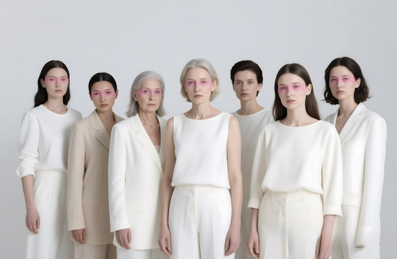 Fraen all a wäiss Kleeder