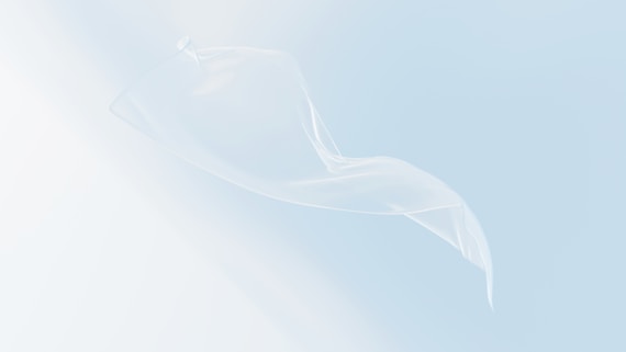 White fabric swirls in soft pastel light.