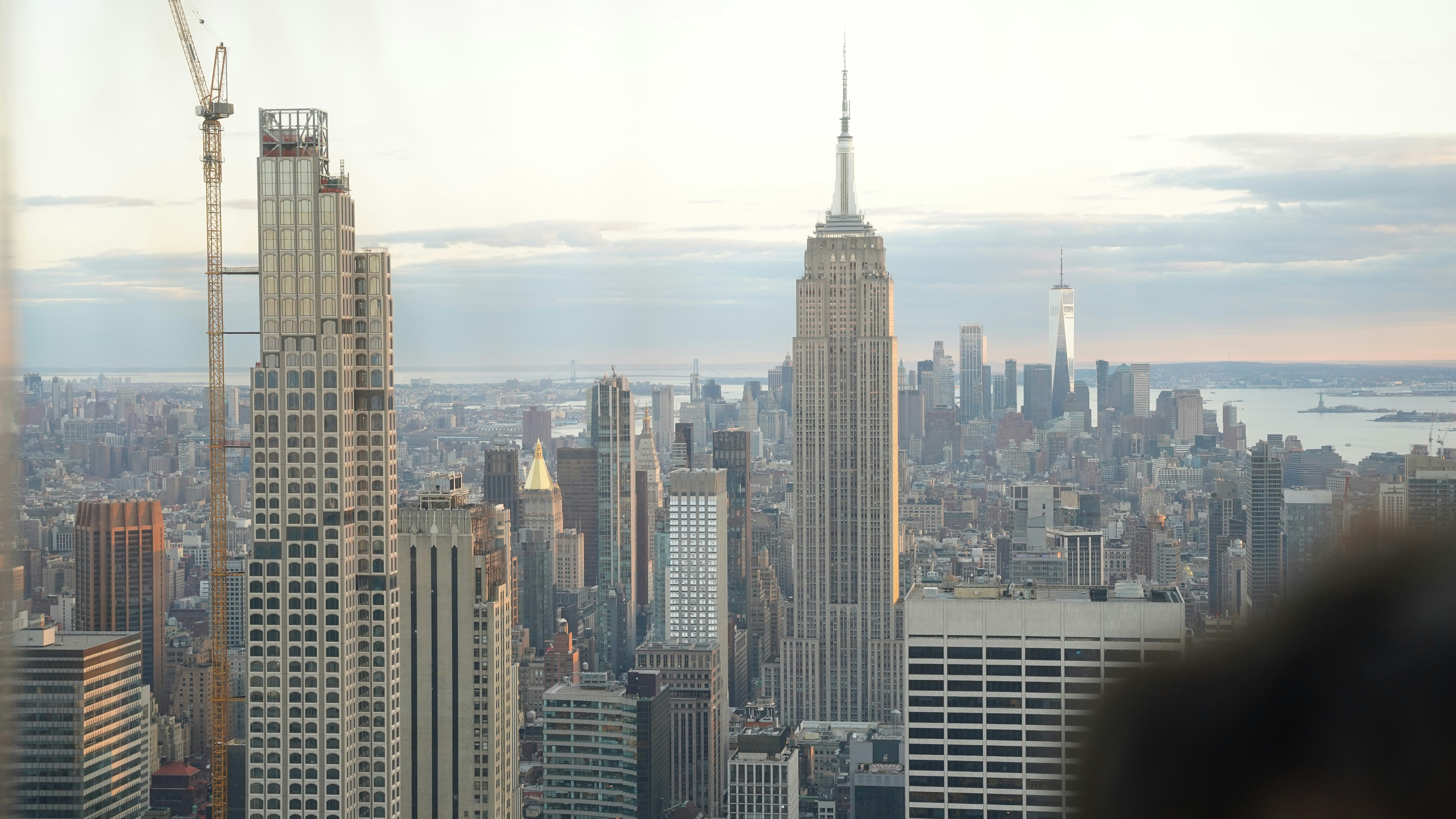 Empire state building and new york city skyline.