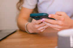 A person is using a mobile phone