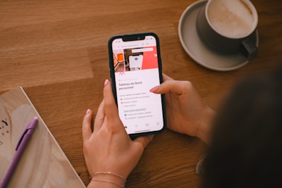 Someone is looking at a phone screen.