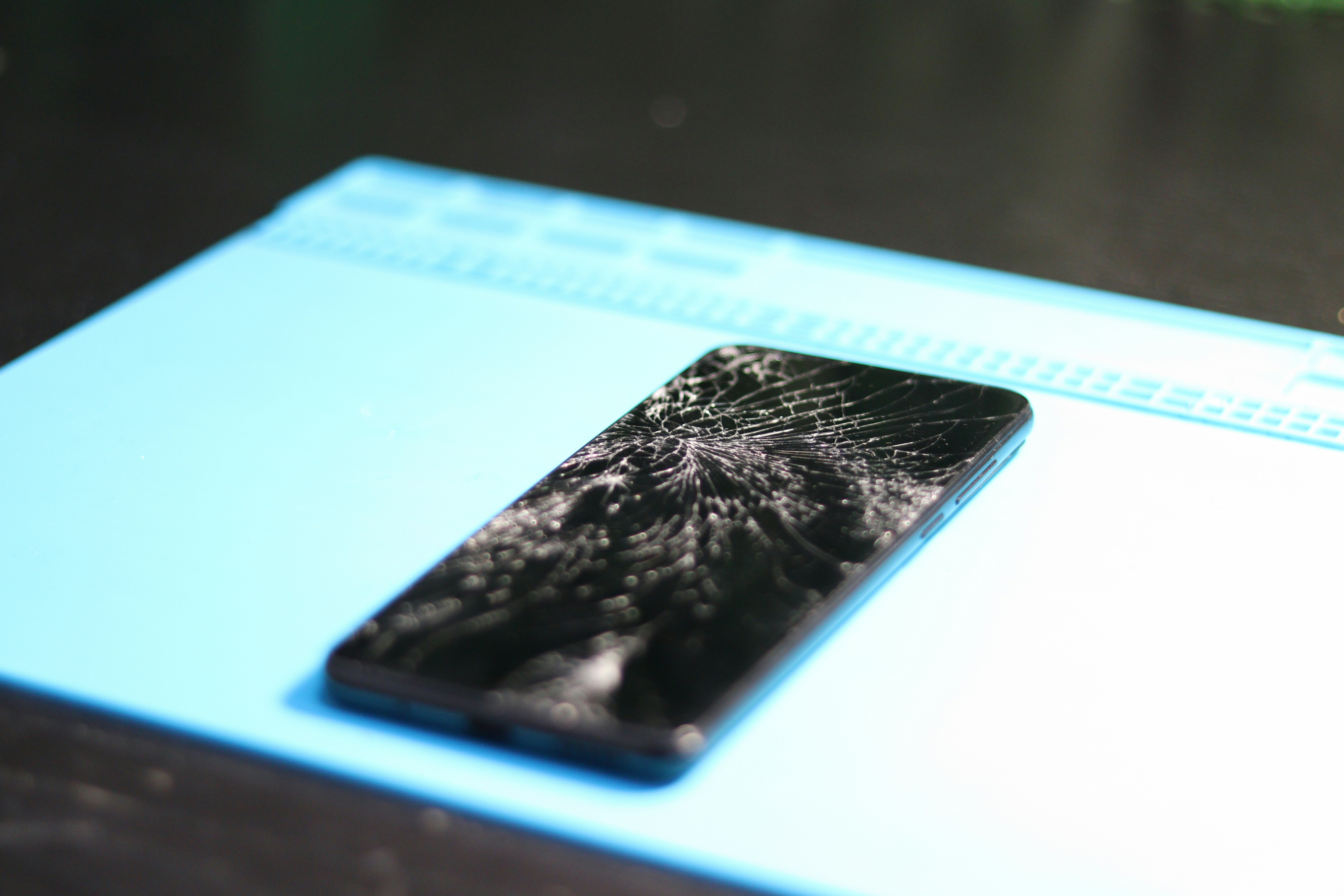 Cracked smartphone screen