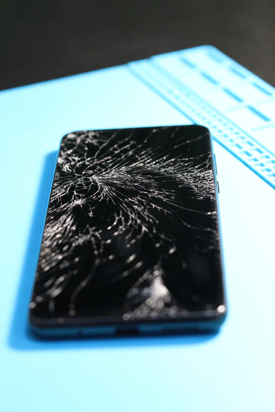 Phone on a technical repair surface