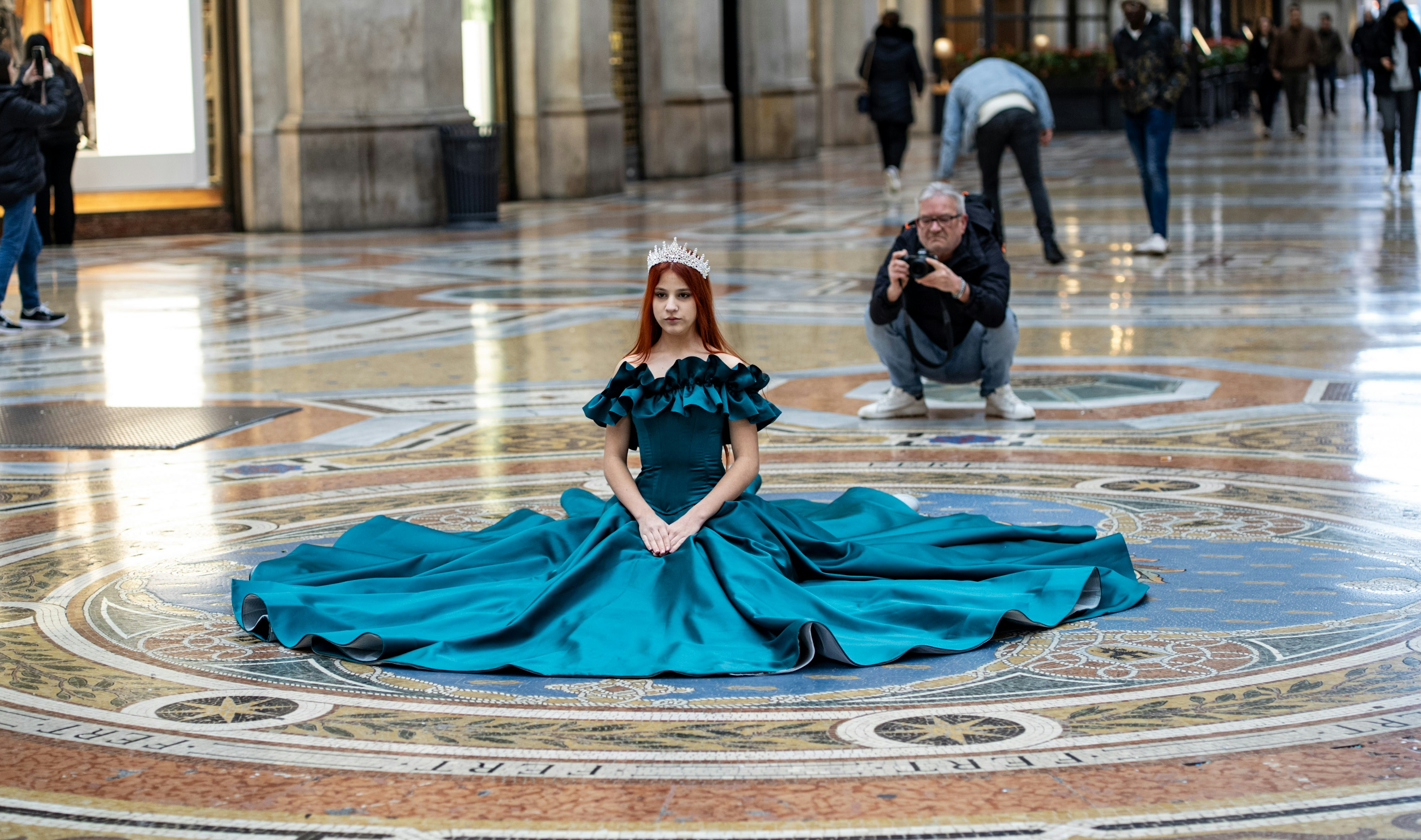 Woman in fancy dress