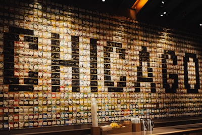 Chicago is spelled out on a wall of containers.