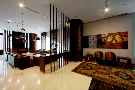 A luxurious and modern living room.