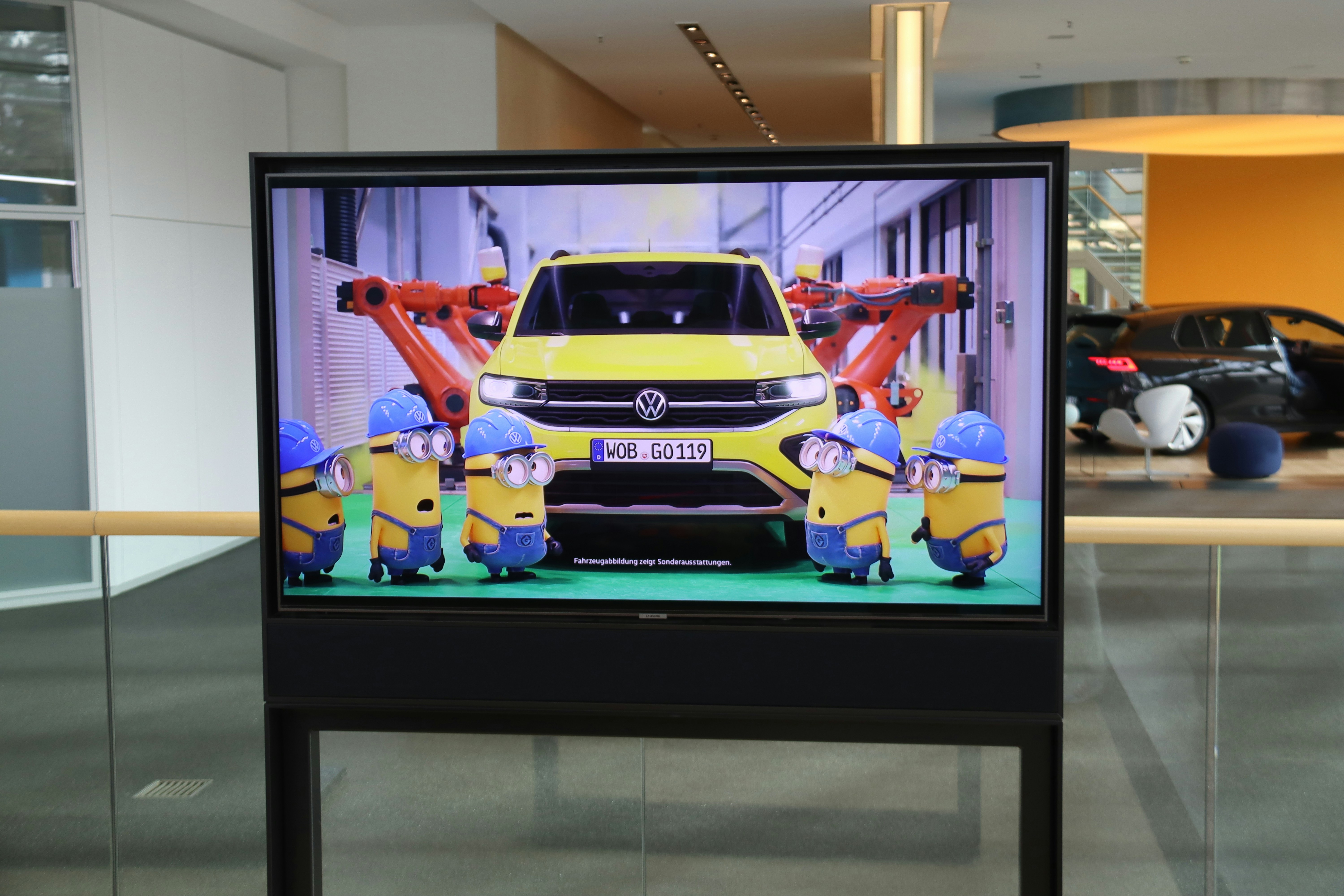 Interactive LED poster display with touch features
