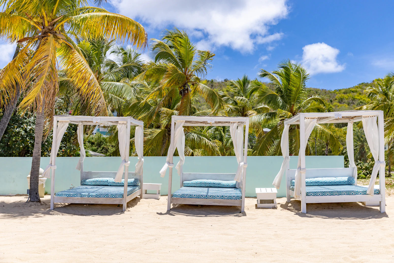 Antigua's turquoise Caribbean coastline and beach