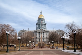 The colorado state capitol building stands tall.