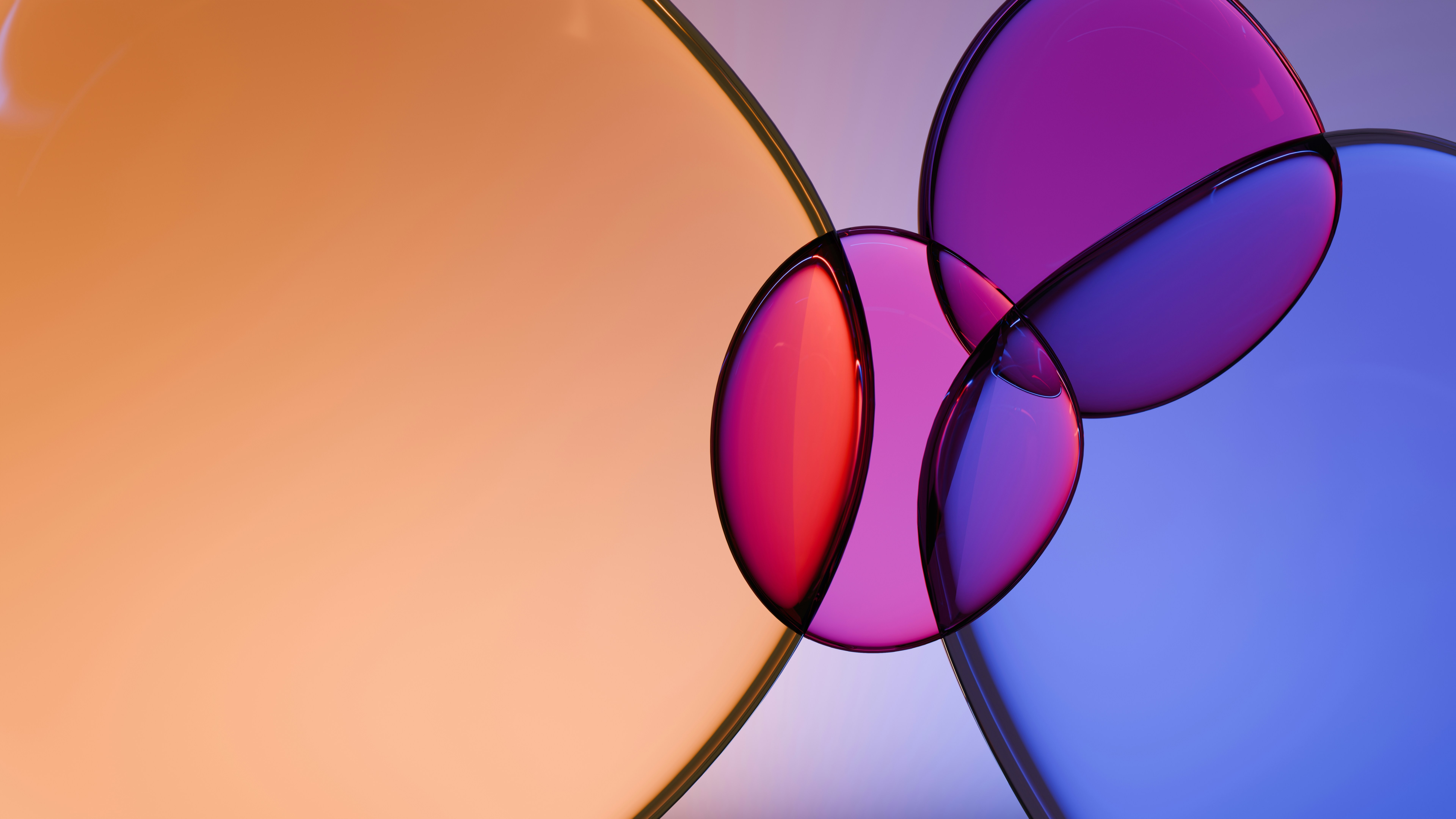 Abstract shapes in various colors overlap.