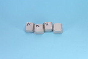 Www is spelled with keyboard keys.