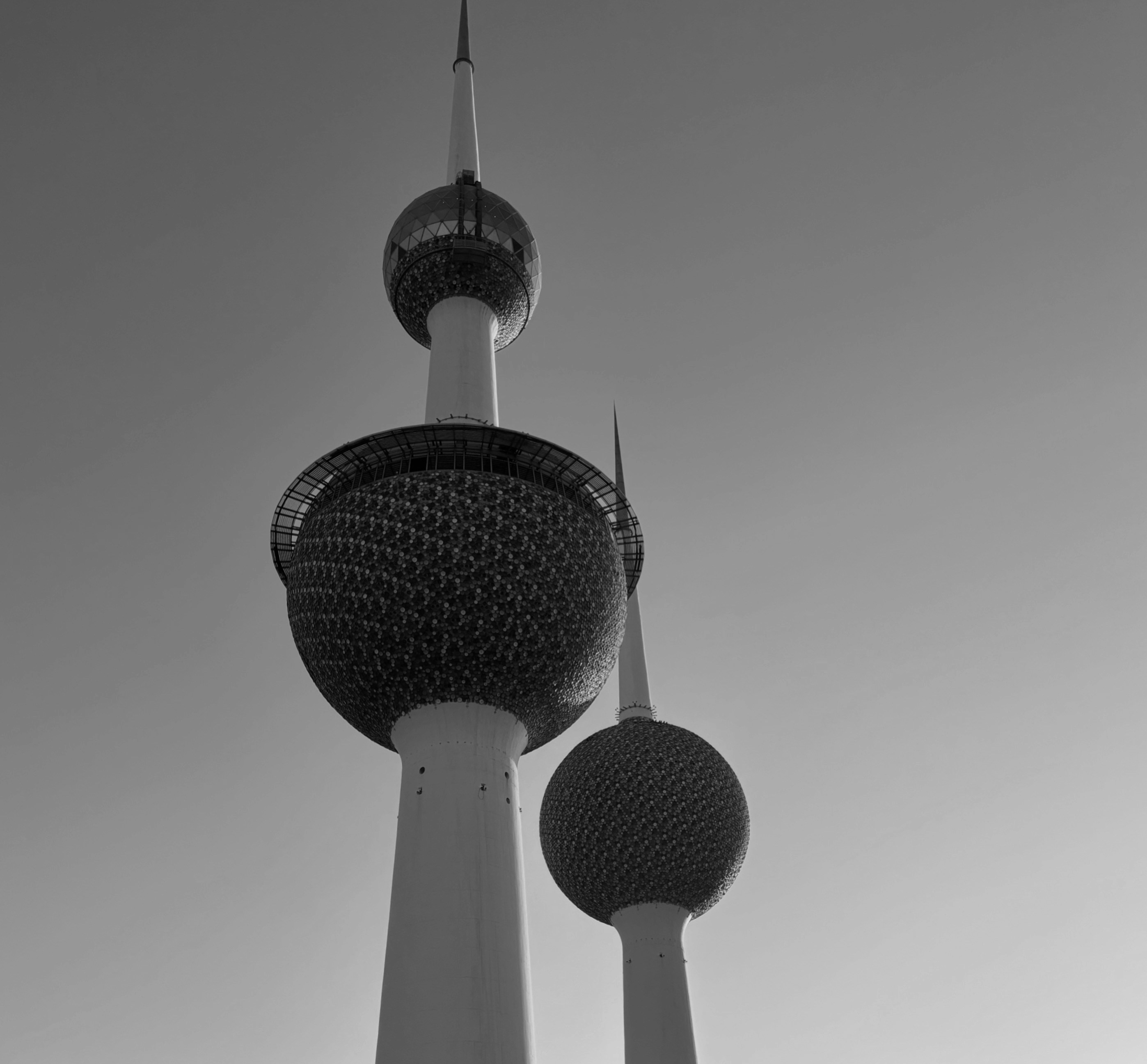 Kuwait towers stand tall against the sky.