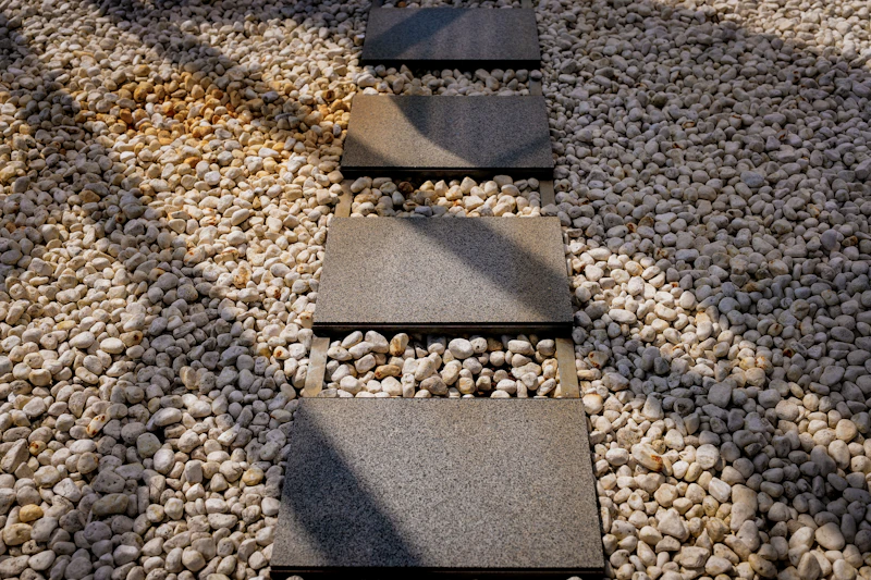 Stone pavers creating a pathway