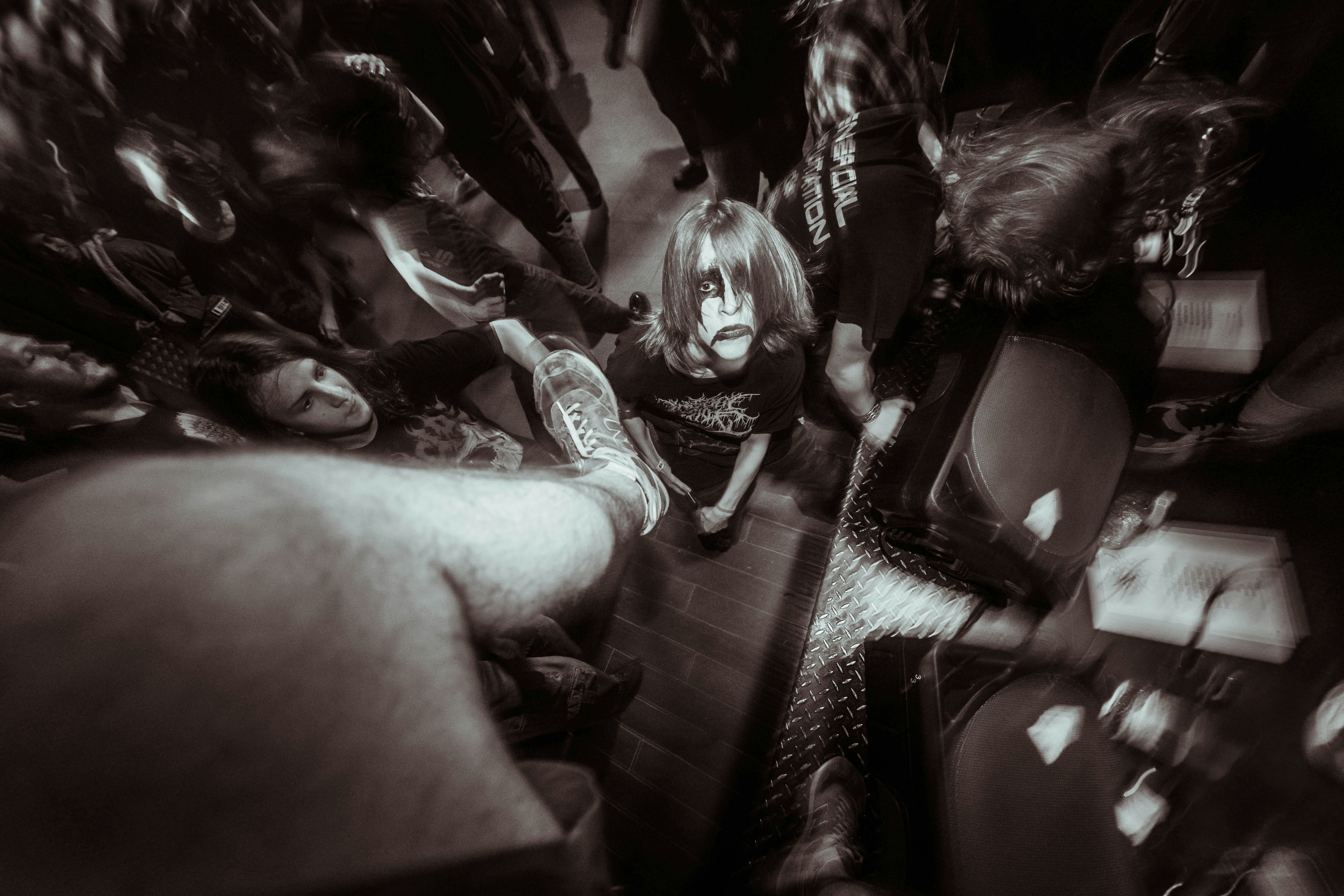 A group of people looking at the camera.