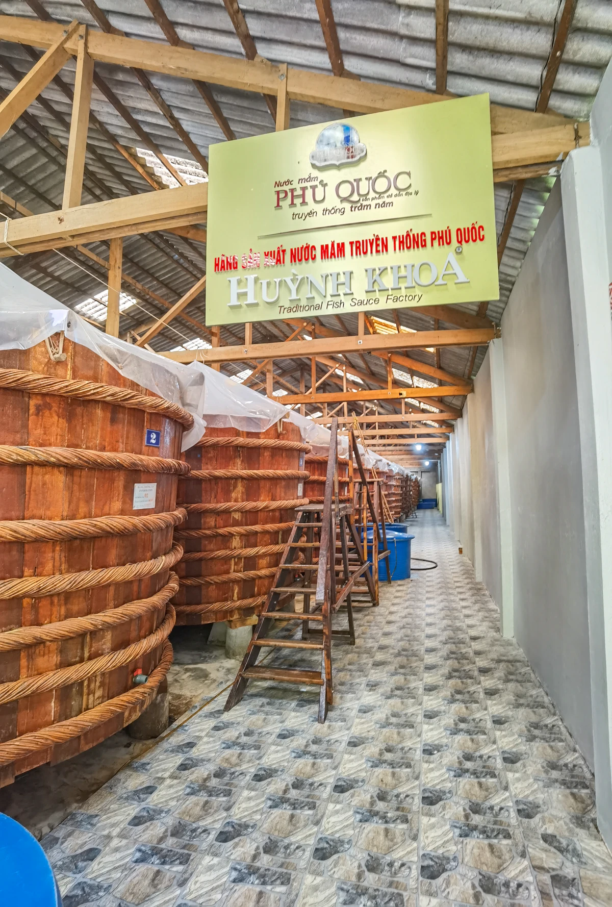 Fish sauce barrels in Phu Quoc