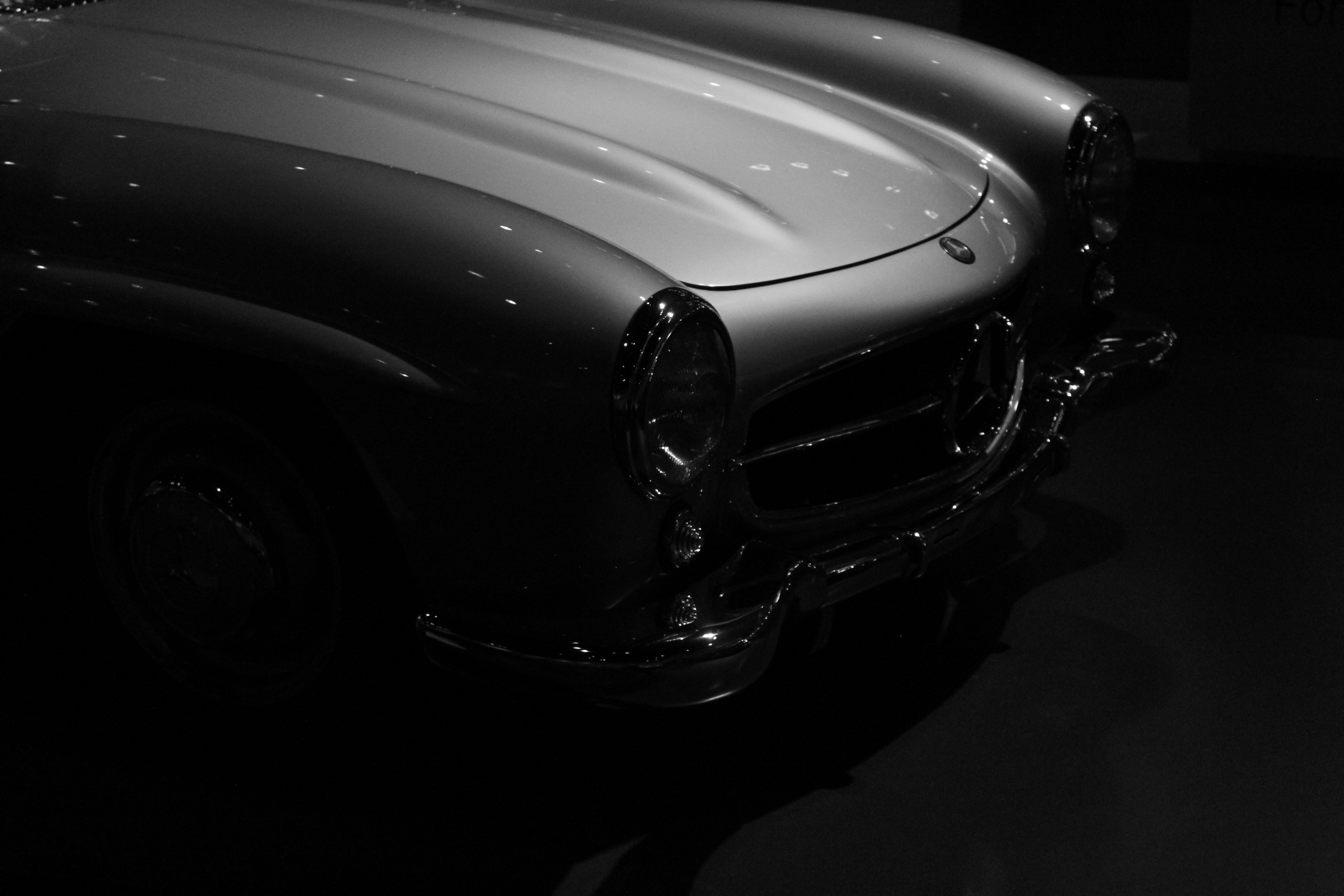 Front view of a classic car