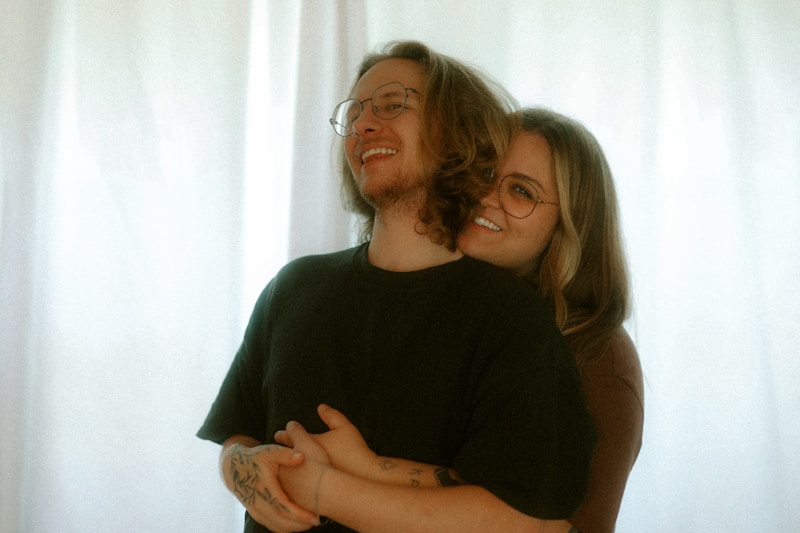 Loving couple smiling