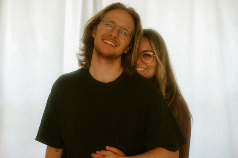 Smiling British couple