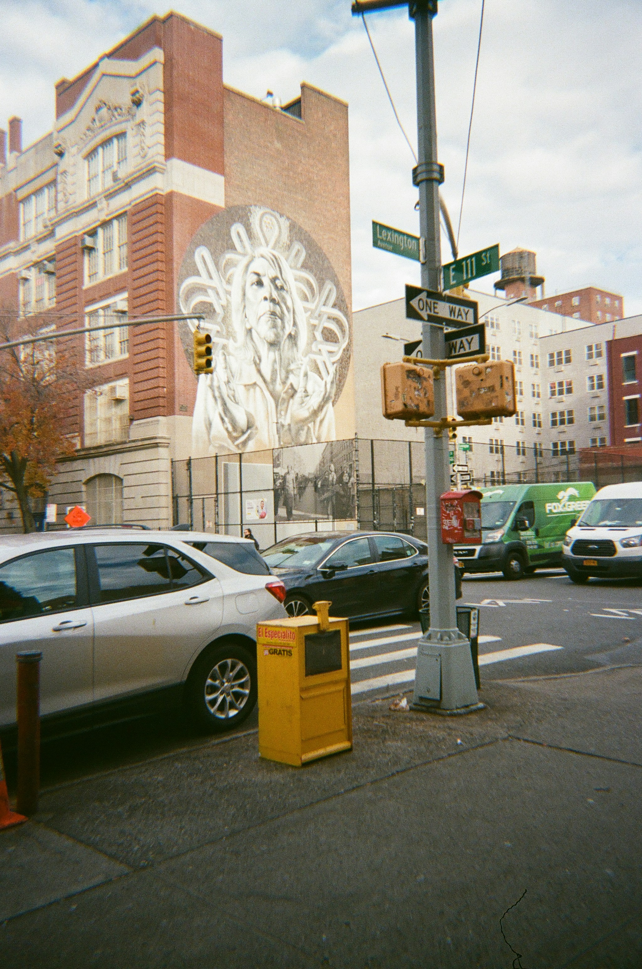 Mural in Bronx, New York City, NYC on film
