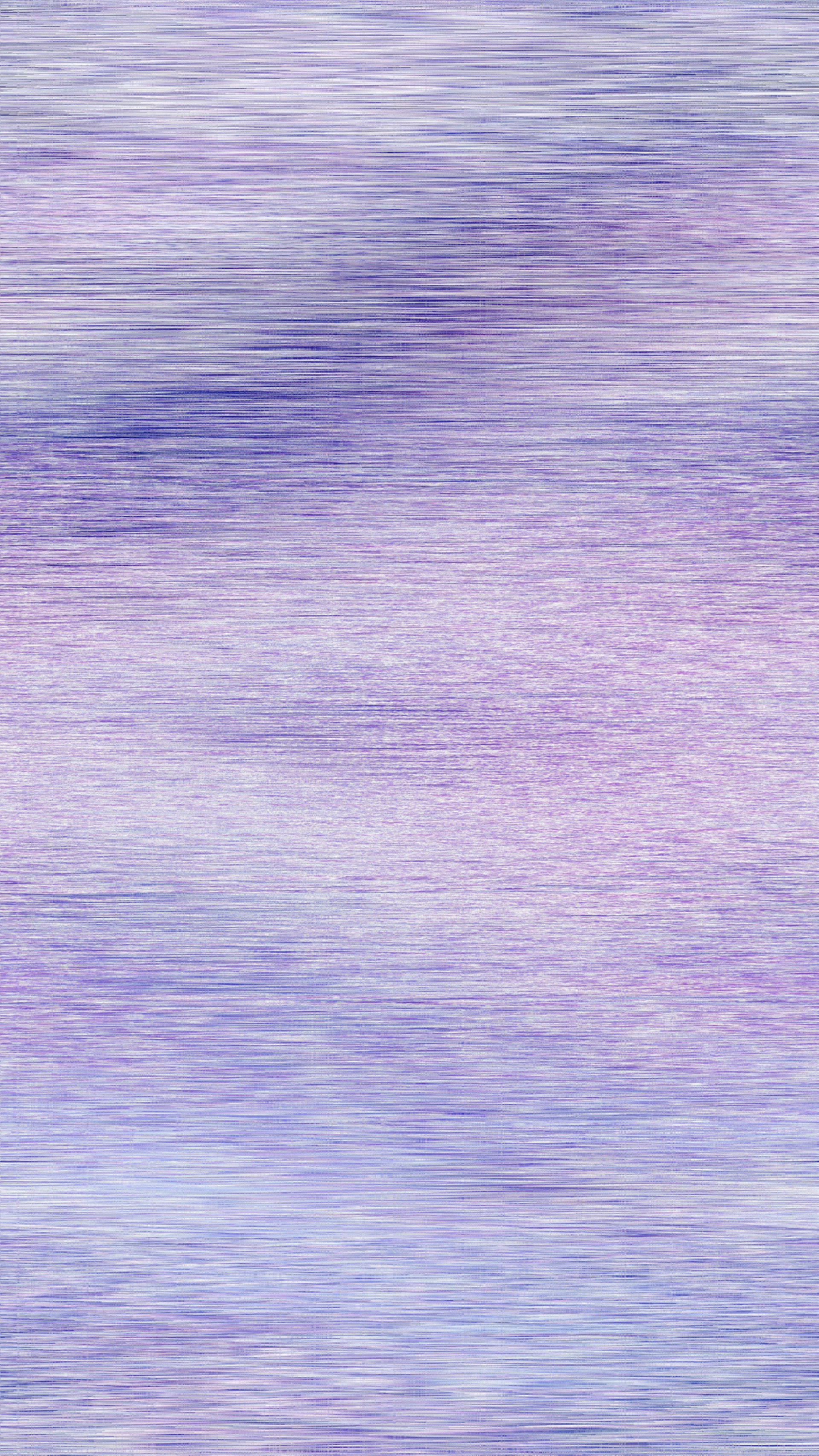Purple and white horizontal strokes create an abstract pattern.