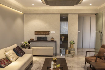A cozy and modern living room decor.
