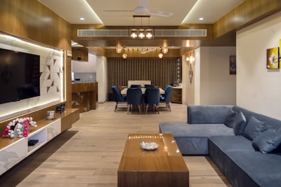 Luxurious living room with a modern, cozy design.