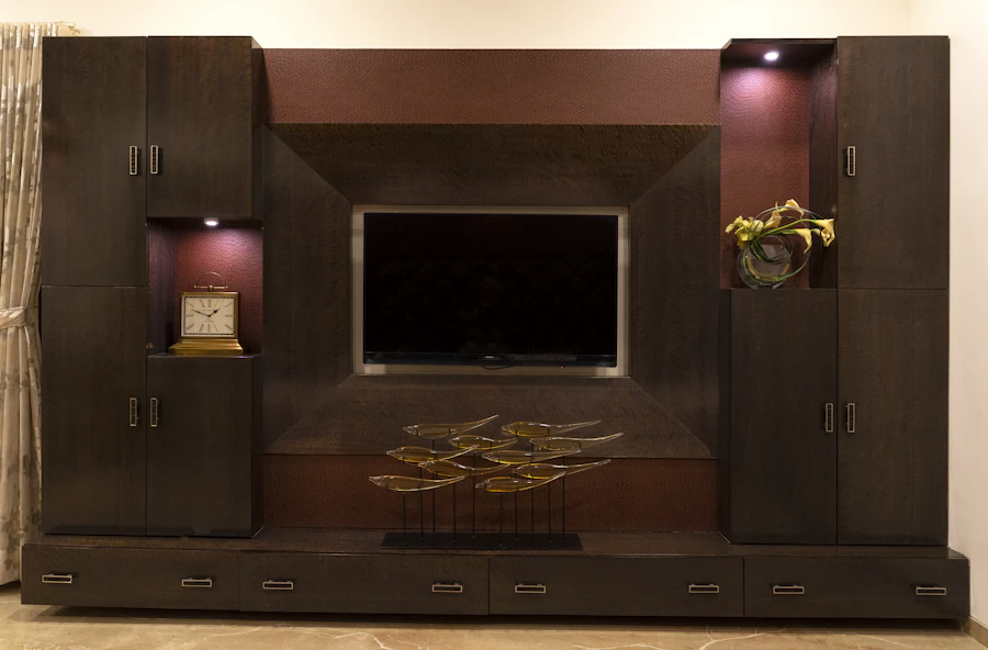 Real wooden TV entertainment unit