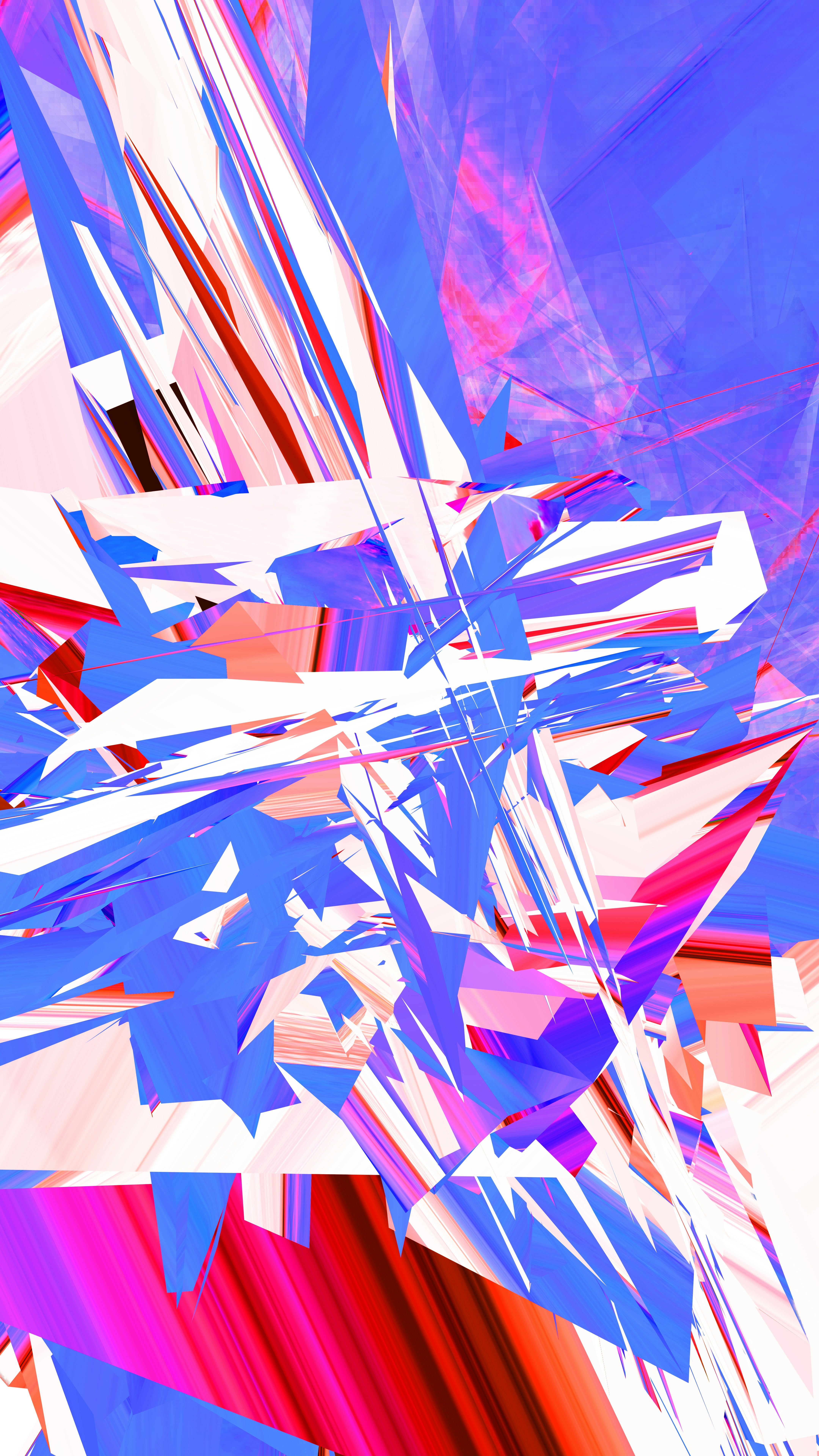 Abstract art composed of fragmented, sharp shapes.