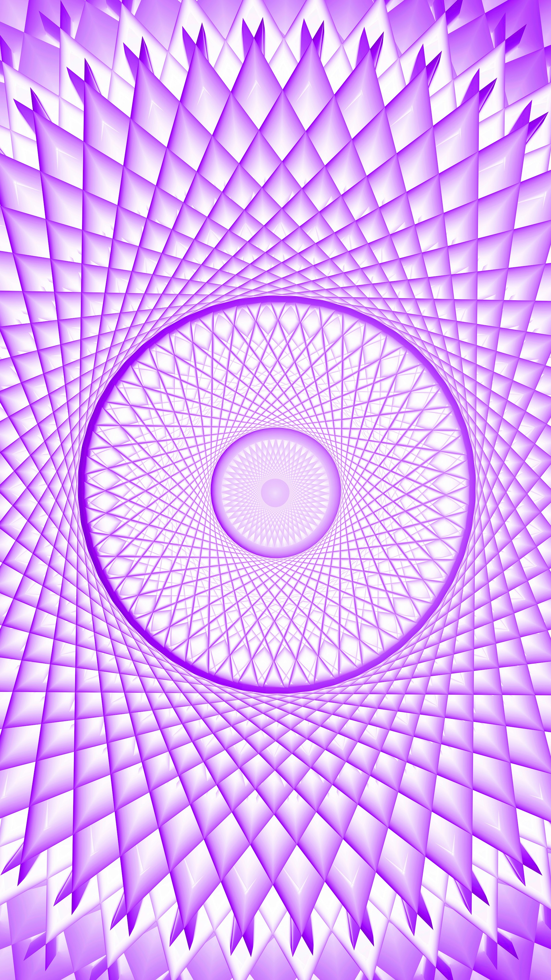 Purple geometric pattern with concentric circles.