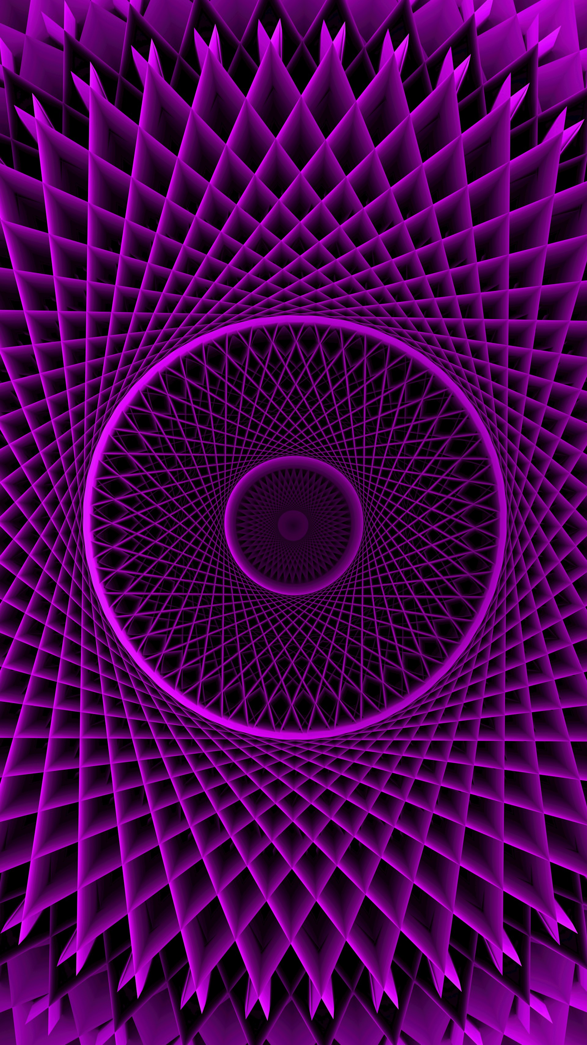 Geometric pattern spirals towards the center.