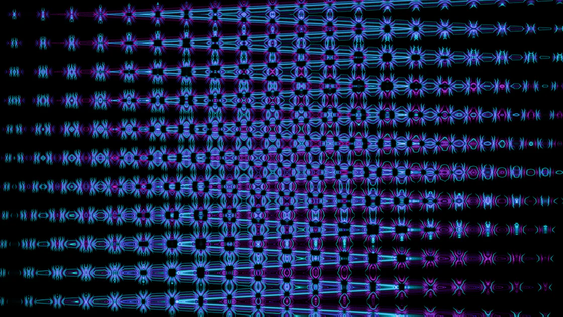 Abstract lines create a mesmerizing, wavy pattern representing workflow connections