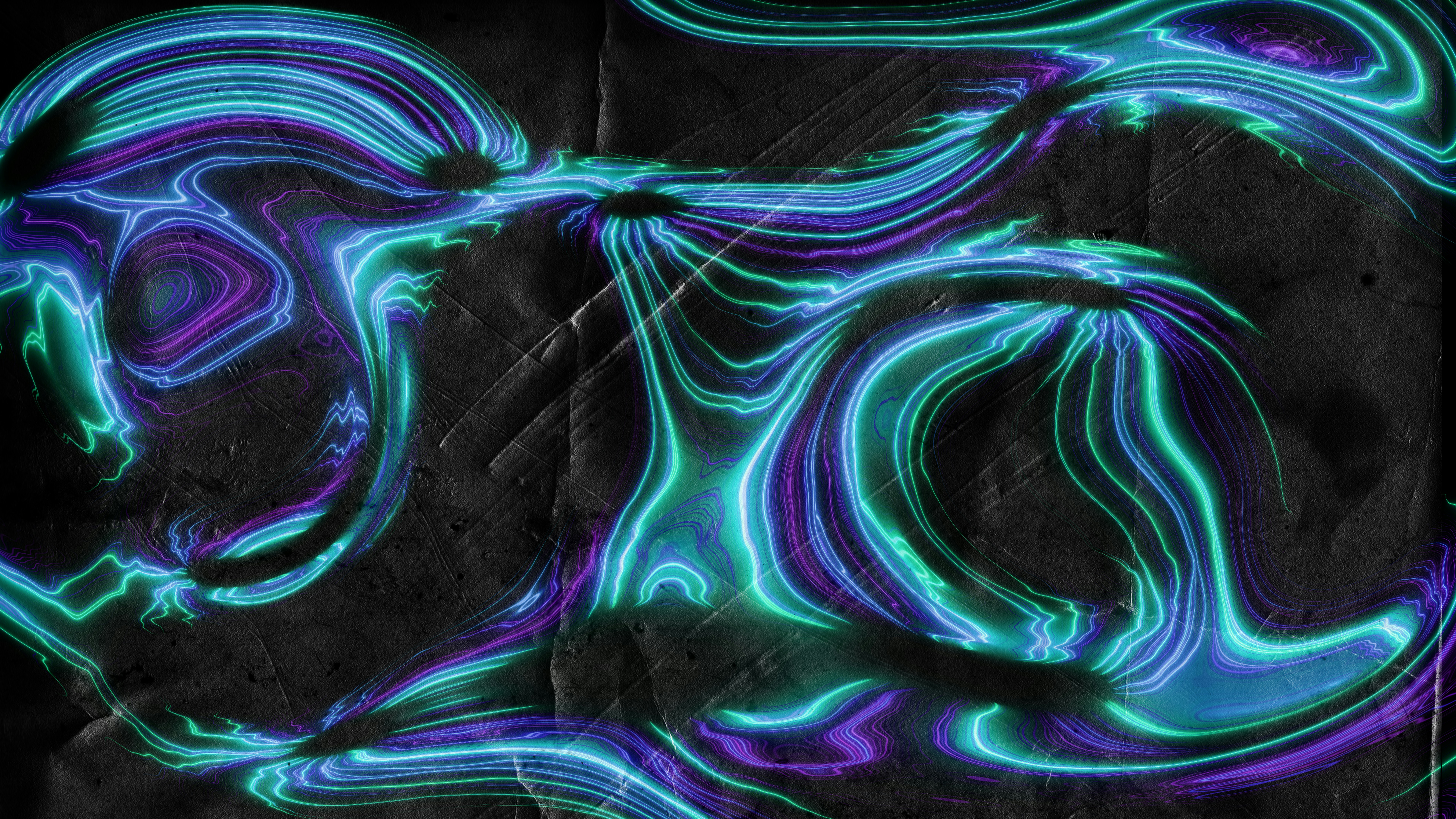 Abstract energy waves representing vibration and frequency with cosmic light patterns