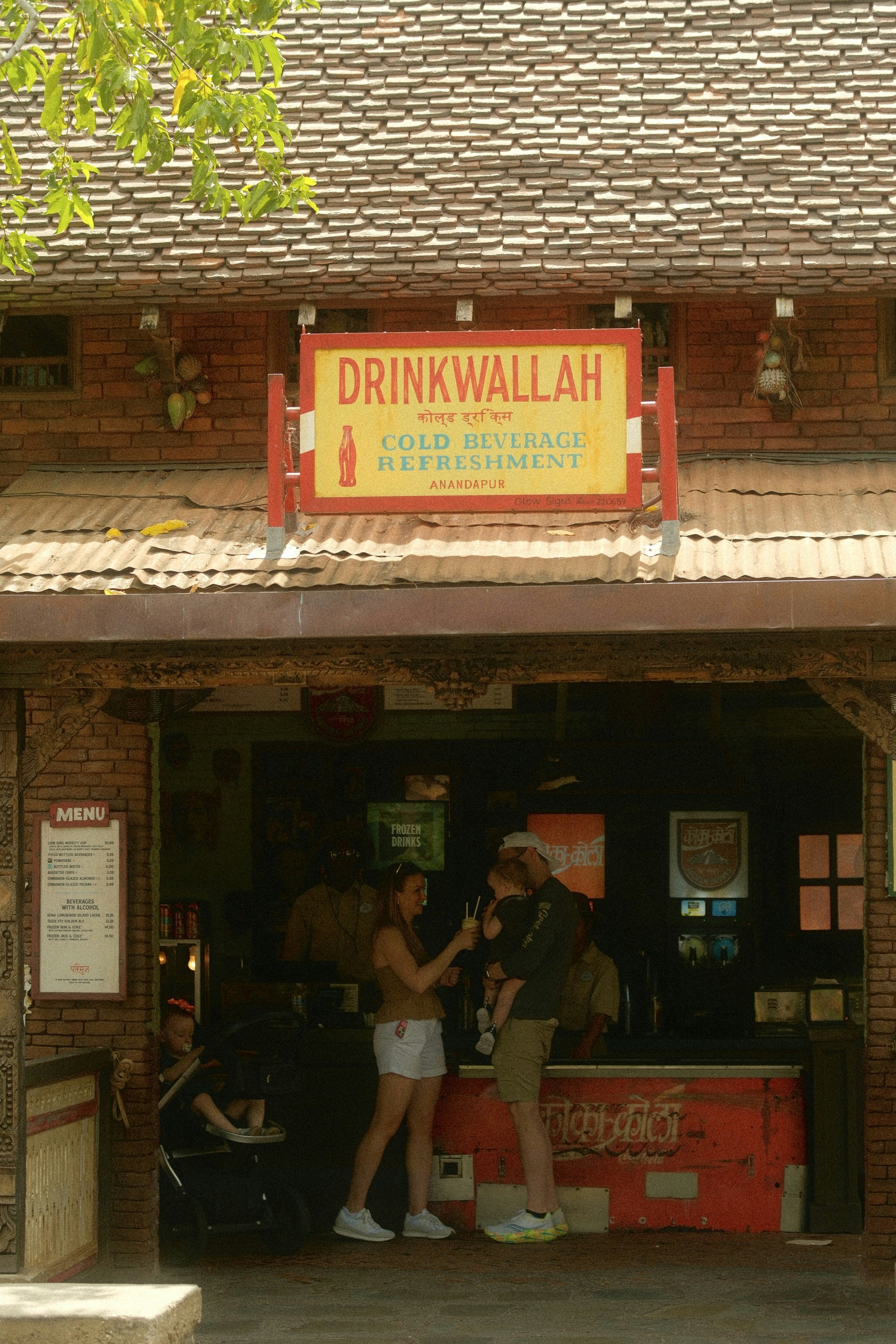 Ein Getränkestand namens "drinkwallah" in Betrieb.