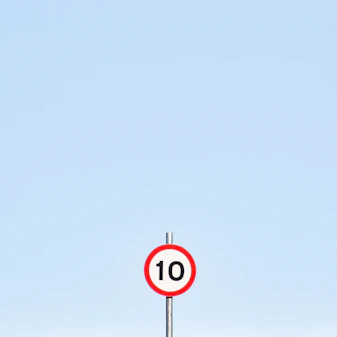 The speed limit is 10