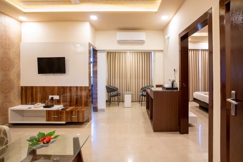 Modern hotel room interior