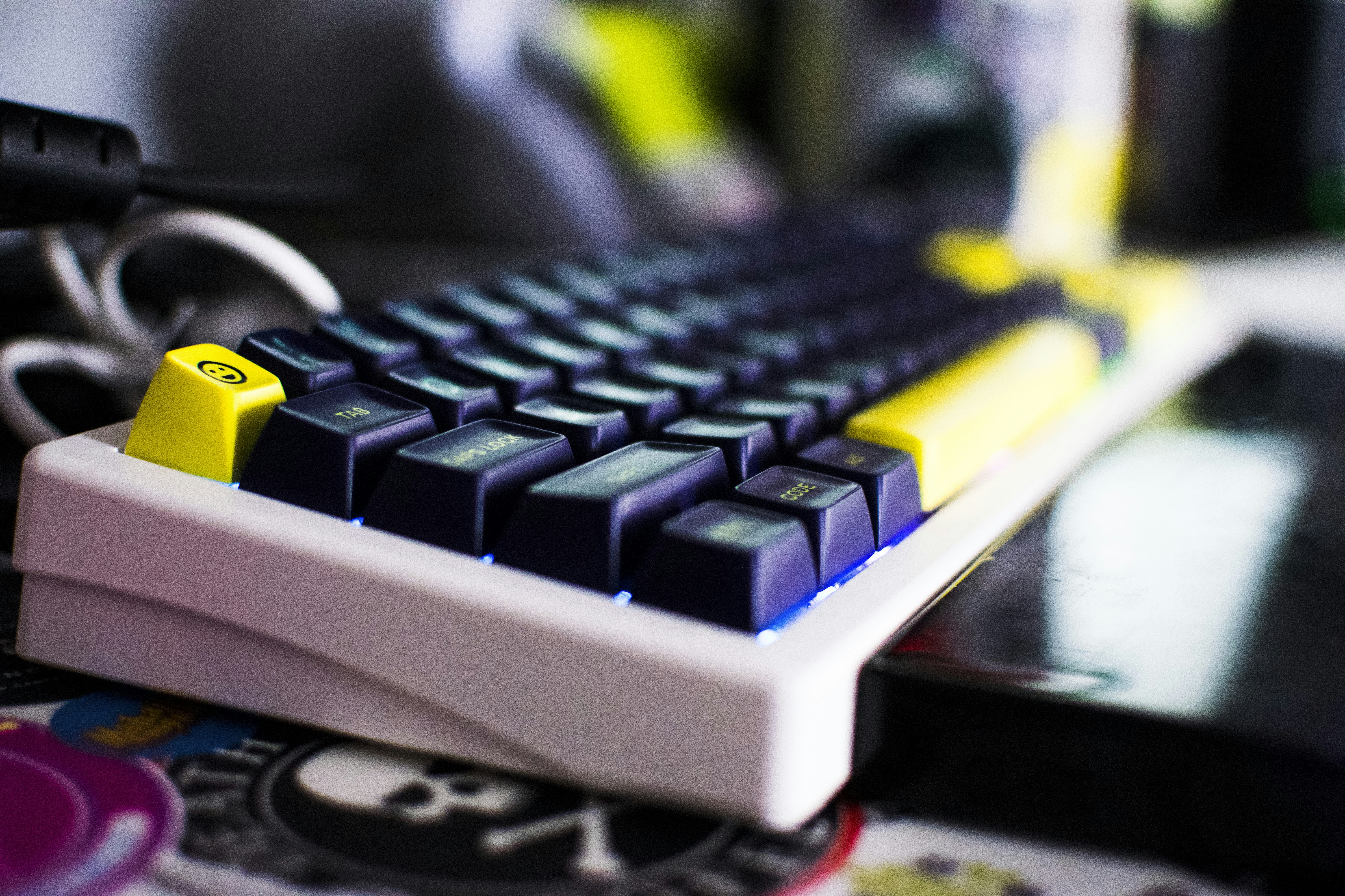 A close-up shot of a keyboard.
