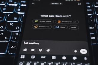 A smartphone is showing an ai assistant's interface.