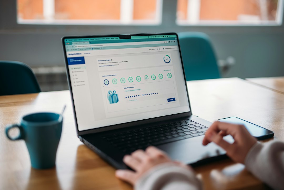 laptop with payroll dashboard
