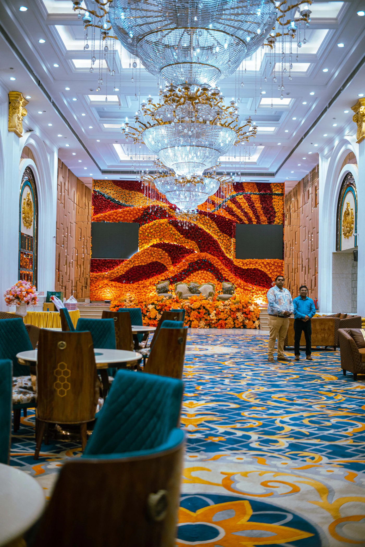 Lavish decorated banquet hall at Crowne Plaza Bengaluru Electronics City 5-star wedding venue