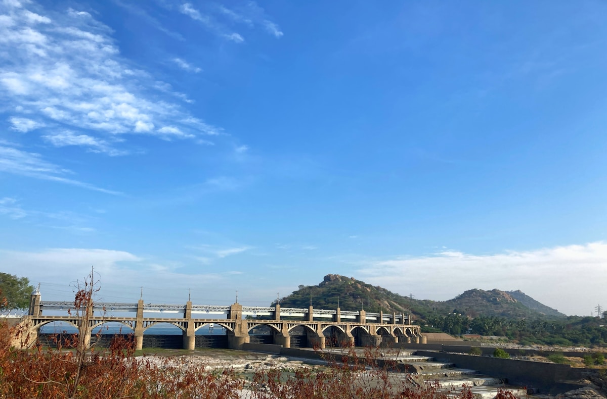 Namakkal landscape with dam