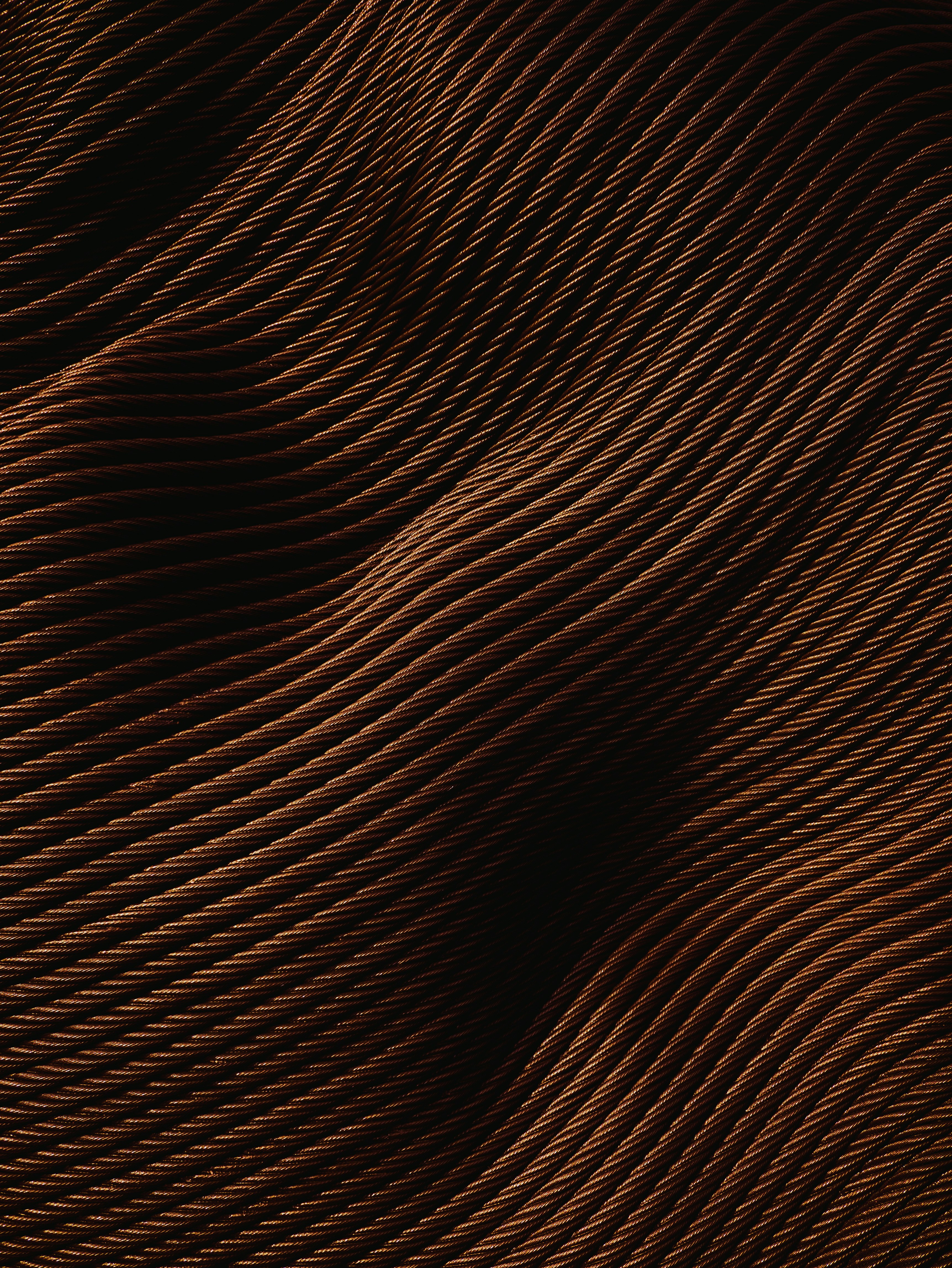 Brown wavy lines create a textured, rhythmic pattern.