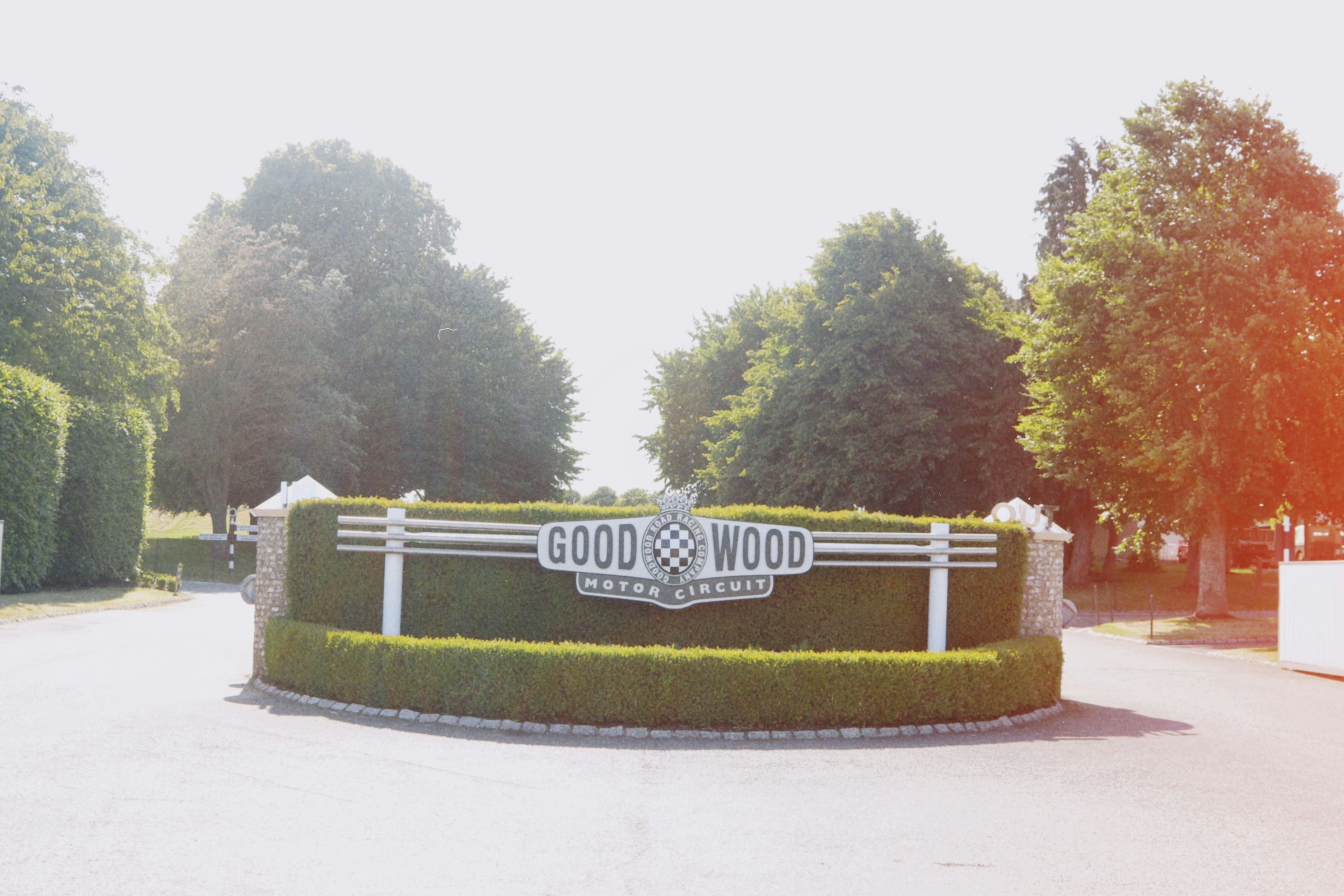 The goodwood racecourse sign is visible.