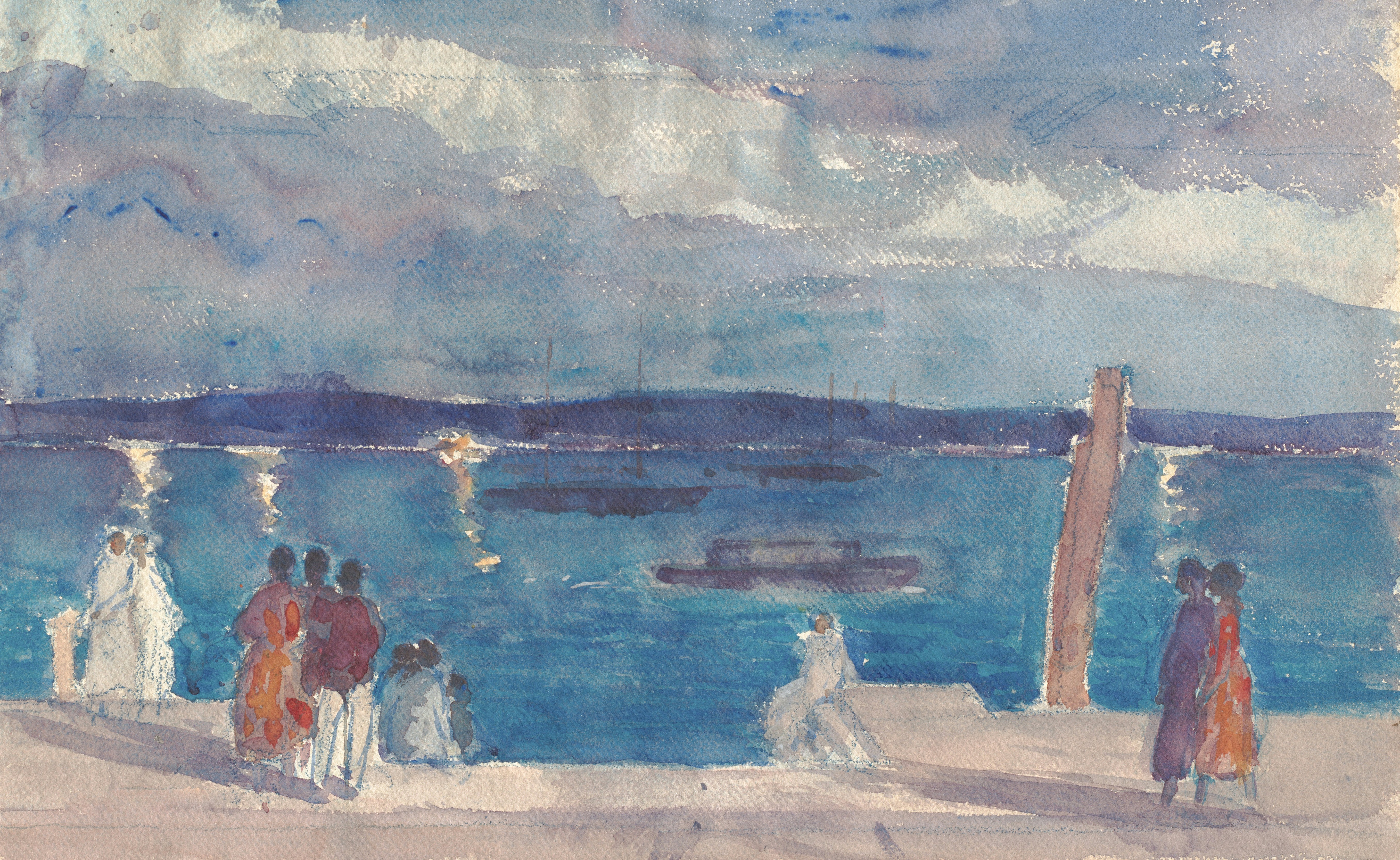 Twilight 1925 Gifford Beal (American, 1879–1956) America watercolor https://www.clevelandart.org/art/1946.284