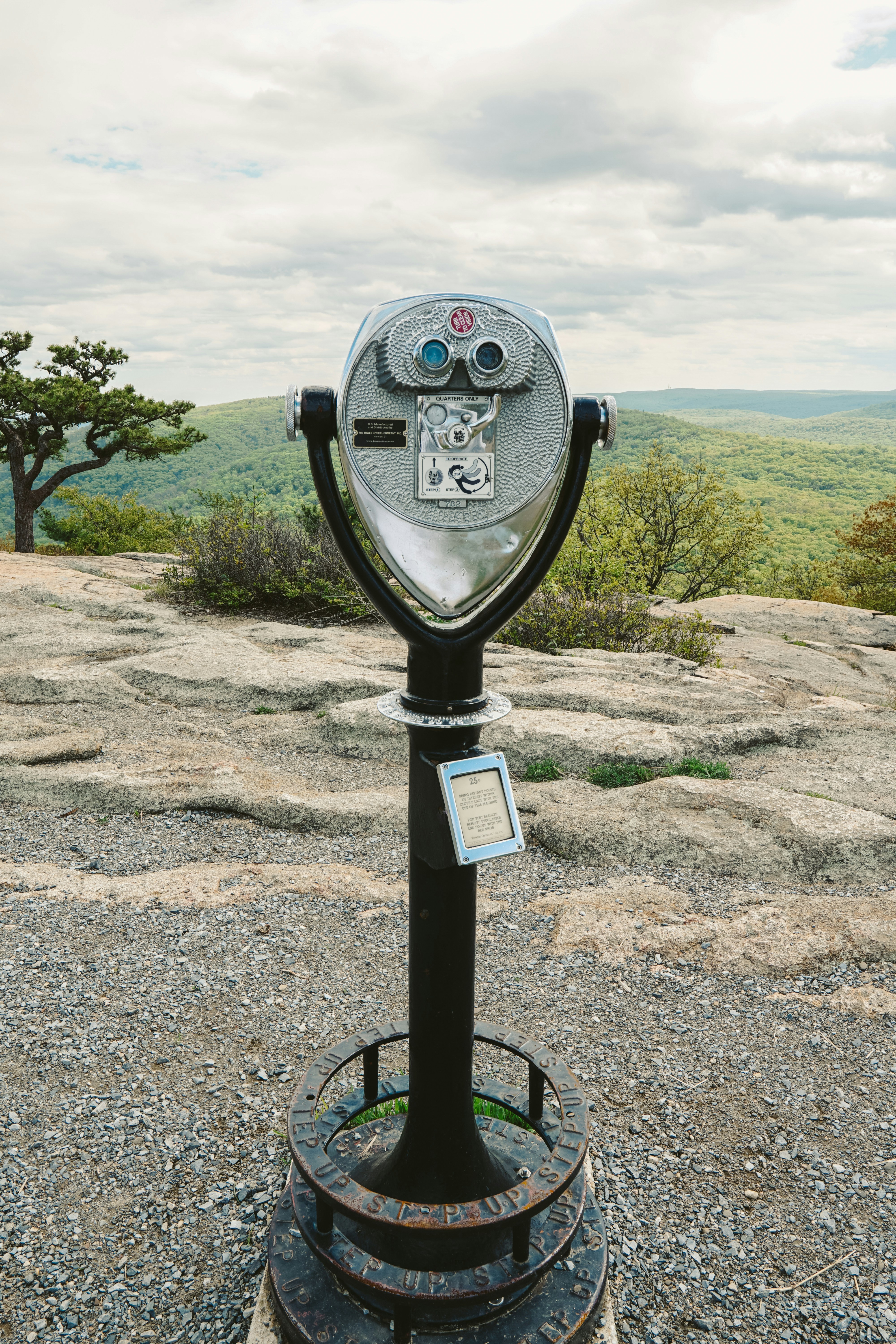 Binoculars offer scenic views of nature.