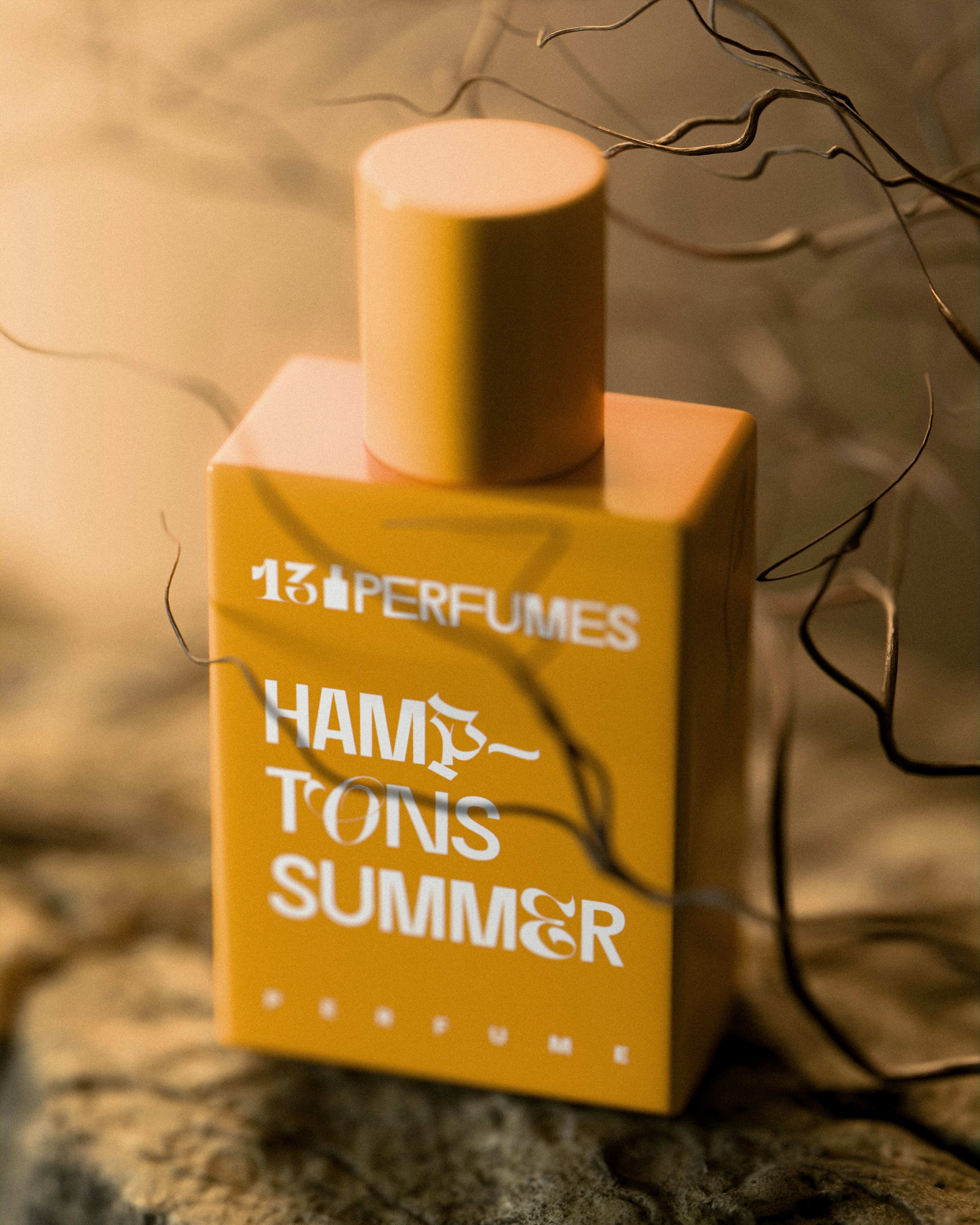 A bottle of "hamptons summer" perfume.