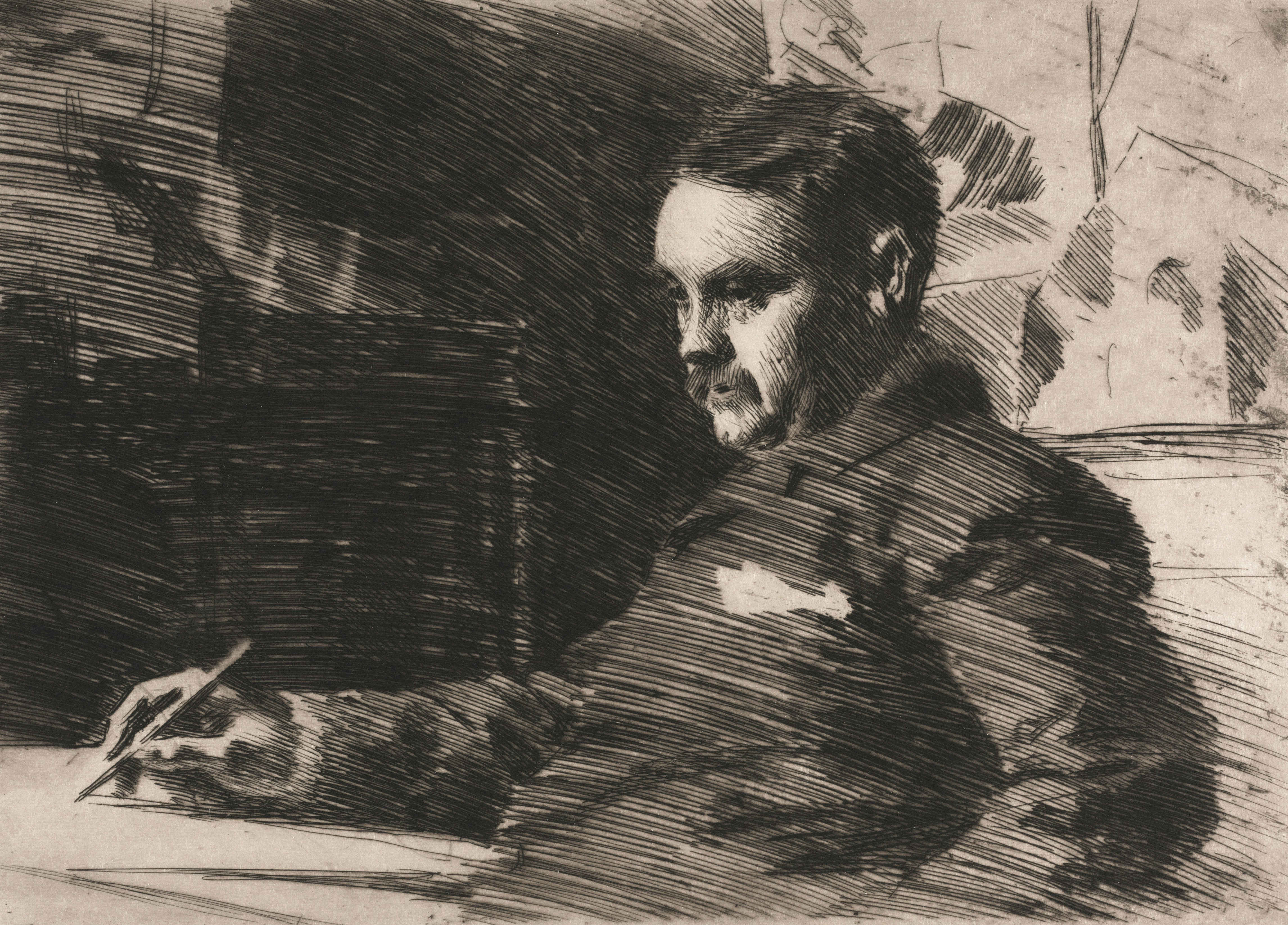 Lawyer Wade 1890 Anders Zorn (Swedish, 1860–1920) Sweden, late 19th Century etching and drypoint https://www.clevelandart.org/art/1937.641