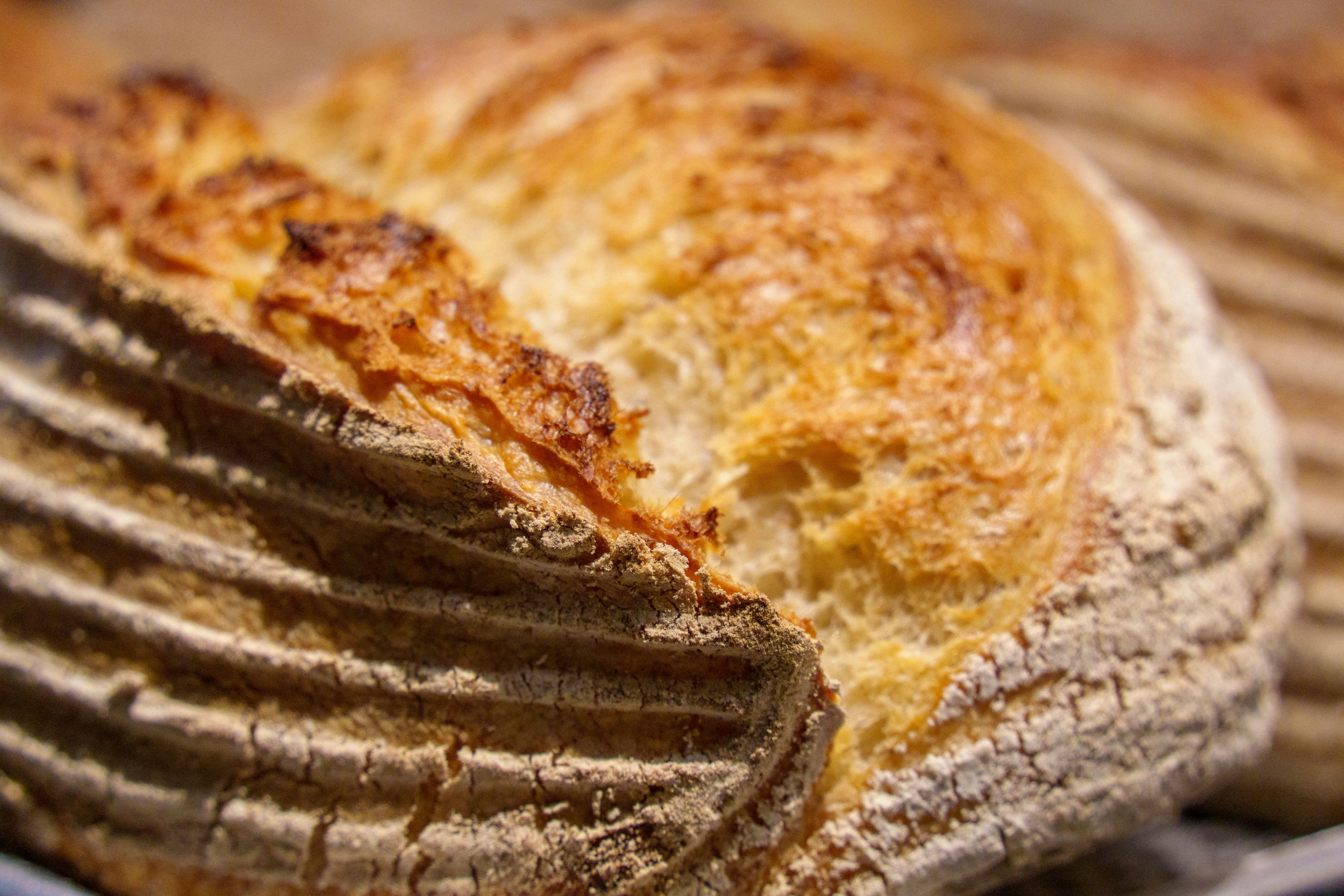 Whole grain English muffin with nut butter spread