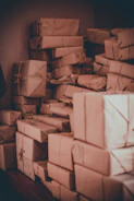A pile of brown paper packages.